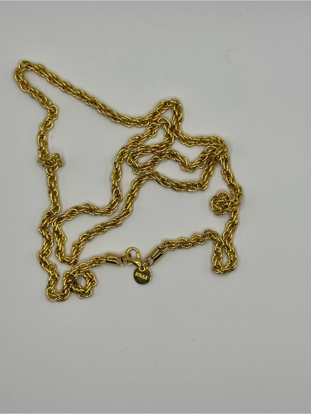 Vintage 18K Gold Filled Twisted Rope Chain Necklace 30” - Women's Jewelry - Picture 6 of 6